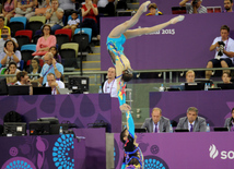 İlk Avropa Oyunları çərçivəsində gimnastika üzrə yarışların növbəti mərhələsi davam edir. Bakı, Azərbaycan, 17 iyun 2015